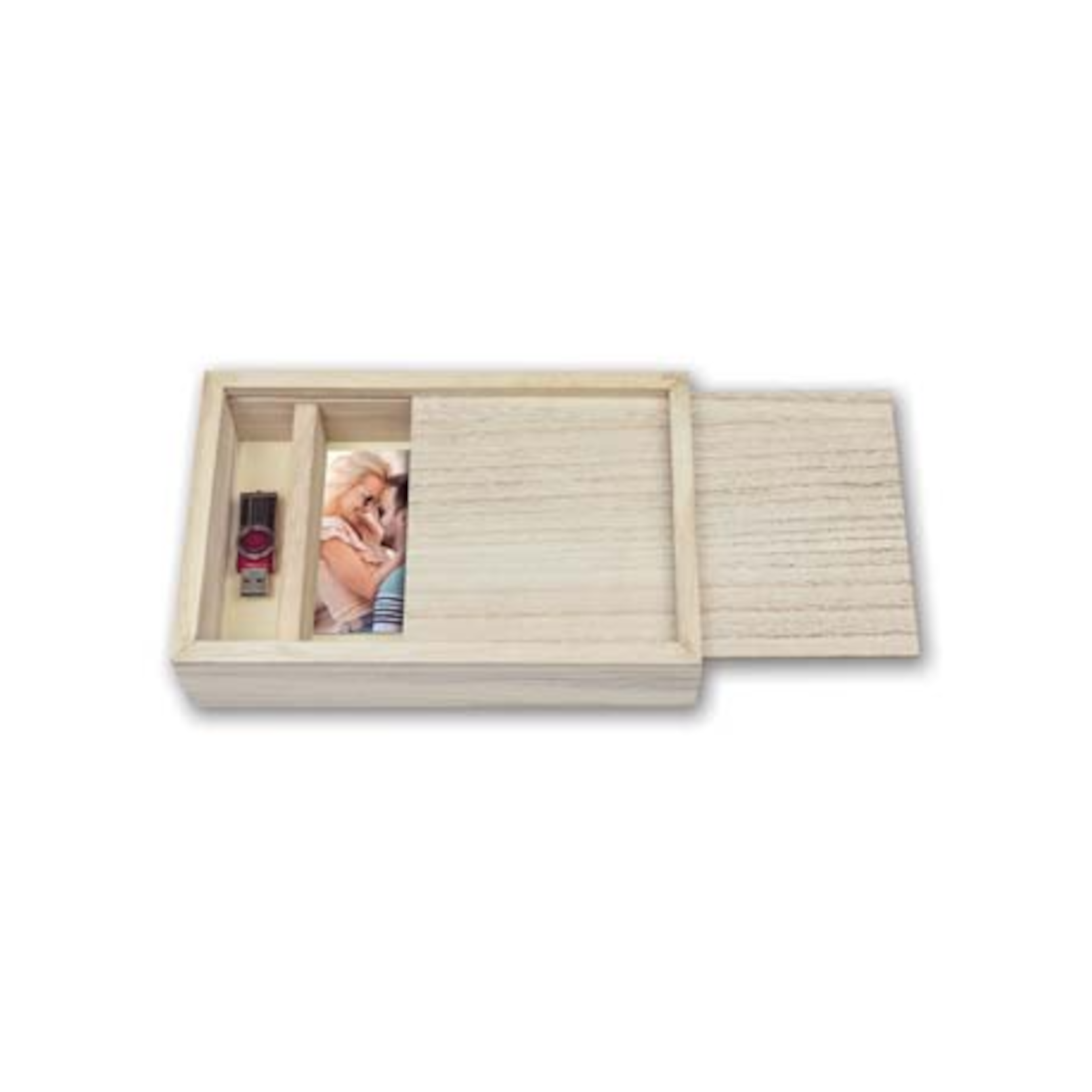 ▷ Caja madera pino para álbum con tapa deslizante - Raillo Imagen
