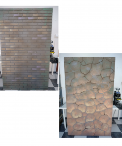 Panel tridimensional piedra y ladrillo